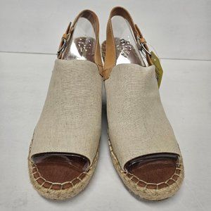 TOMS Women's Wedge Sandal, Monica, Natural Hemp/Leather